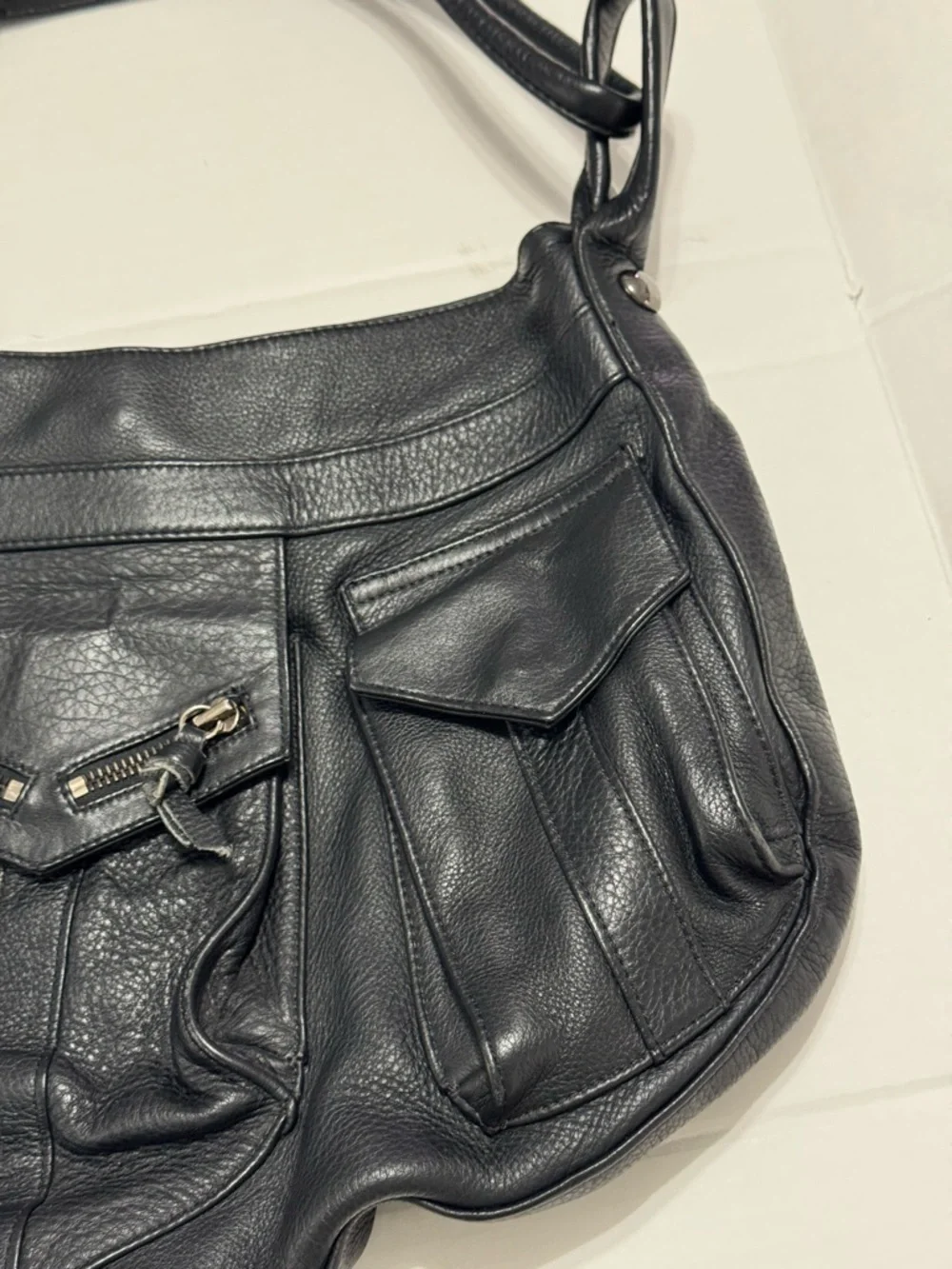 Botkier Black Leather Trigger Hobo Shoulder Bag